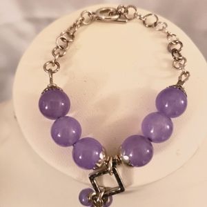 Purple beaded bracelet